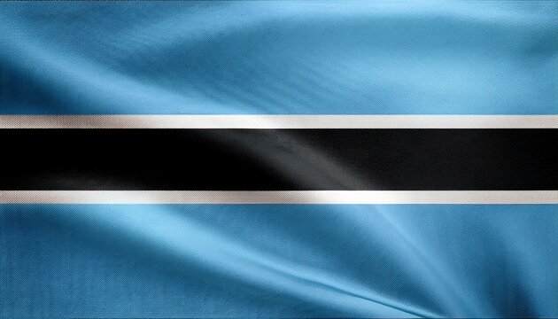 ボツワナの国旗(waving national flag of Botswana.)