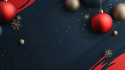 Modern holiday background with simple, festive accents and clean design