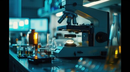 Microscope in a Laboratory Setting