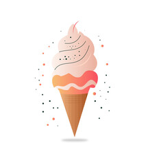 ice cream with white background