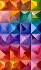 Obraz premium Abstract pyramid pattern in vibrant colors