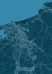 Tottori, Japan artistic map poster