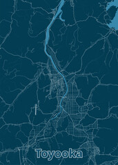 Toyooka, Japan artistic map poster