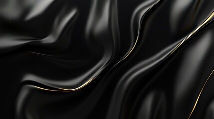 Obraz premium Luxurious black background with smooth textures and modern design
