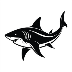 Shark silhouette vector