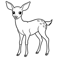 Gentle Fawn with Soft Lines