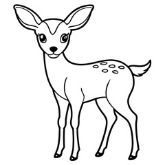 Gentle Fawn with Soft Lines