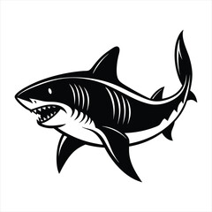 Shark silhouette vector