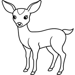 Fototapeta premium Gentle Fawn with Soft Lines