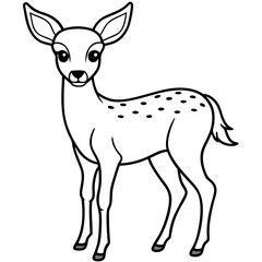 Gentle Fawn with Soft Lines