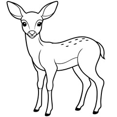 Gentle Fawn with Soft Lines