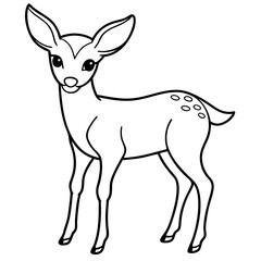 Gentle Fawn with Soft Lines