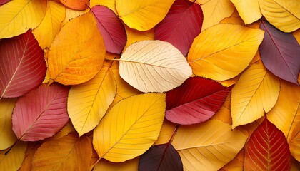 Naklejka premium A Close-Up View of Vibrant Autumn Leaves