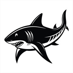 Shark silhouette vector