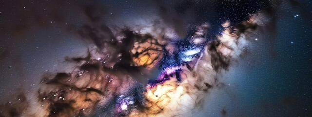 milky way in the sky stars galaxy