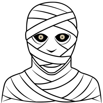 mummy portrait, wrapped in bandages clip art preview