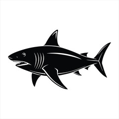 Shark silhouette vector