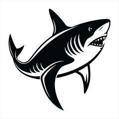 Shark silhouette vector