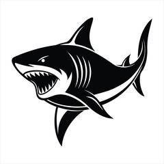 Fototapeta premium Shark silhouette vector