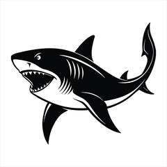 Shark silhouette vector