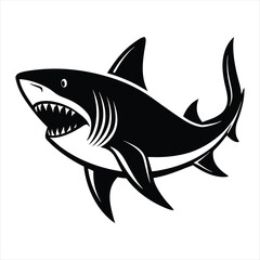 Shark silhouette vector