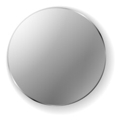 Nail cap mockup. Realistic steel top view