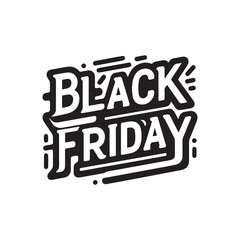 Black Friday Text Vector Design