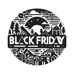 Black Friday Text Vector Design