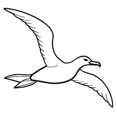 Graceful Albatross Soaring in Vector Art