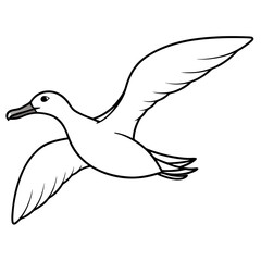 Graceful Albatross Soaring in Vector Art