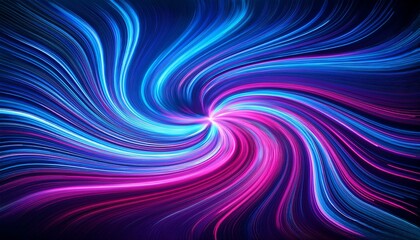 Obraz premium Abstract swirling neon lights in blue, pink, and purple. Vibrant colors and dynamic movement. Perfect for backgrounds and design projects.