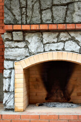 process of making an outdoor garden fireplace