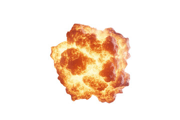 Obraz premium Fiery Fury: PNG colossal explosion ignites isolated on transparent background.