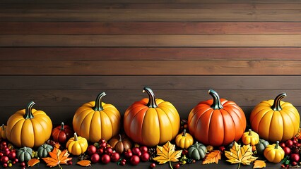 autumn leaves and pumpkins, pumpkins and autumn leaves, Thanksgiving layout, Thanksgiving copy space, fall, high definition Thanksgiving images,