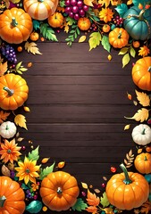 autumn leaves and pumpkins, pumpkins and autumn leaves, Thanksgiving layout, Thanksgiving copy space, fall, high definition Thanksgiving images,