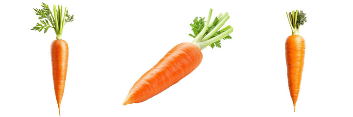 Set of Carrot vegetable isolated on a transparent background