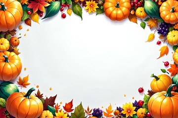 Fototapeta premium autumn leaves and pumpkins, pumpkins and autumn leaves, Thanksgiving layout, Thanksgiving copy space, fall, high definition Thanksgiving images,