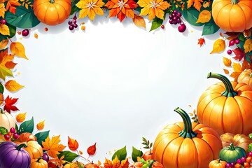autumn leaves and pumpkins, pumpkins and autumn leaves, Thanksgiving layout, Thanksgiving copy space, fall, high definition Thanksgiving images,