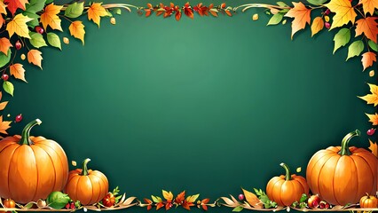 autumn leaves and pumpkins, pumpkins and autumn leaves, Thanksgiving layout, Thanksgiving copy space, fall, high definition Thanksgiving images,
