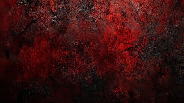 Black and red grunge texture. Scary red black scary background