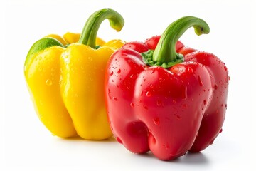 A fresh Bell pepper isolated on white