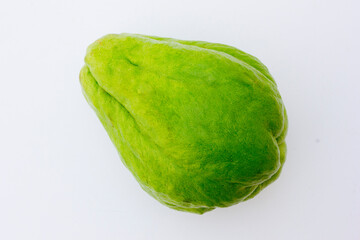 Naklejka premium Chayote is a nutritious and versatile vegetable that can be easily incorporated into a variety of dishes. It is low in sodium and a fair source of potassium. It also contains B vitamins, vitamin E, an