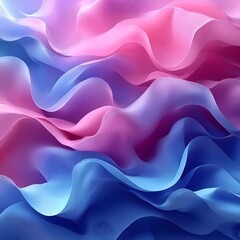 Obraz premium Abstract background with flowing, wavy layers in shades of blue, pink, and purple.