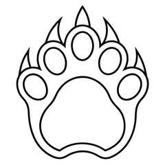 Bold Polar Bear Paw Print Vector Design