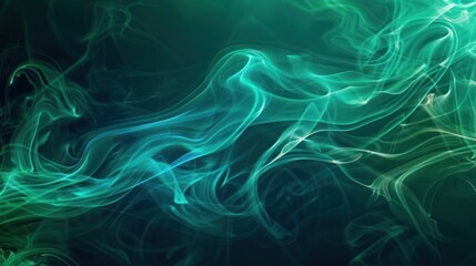 Fototapeta premium Abstract Green Smoke Design