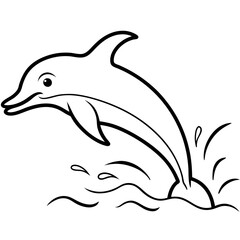 Dolphin Tail Splash Vector Art