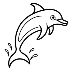 Dolphin Tail Splash Vector Art
