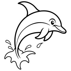 Dolphin Tail Splash Vector Art