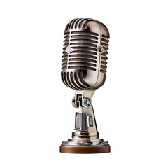 vintage microphone isolated on white