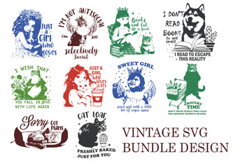 Vintage SVG Bundle Design 
